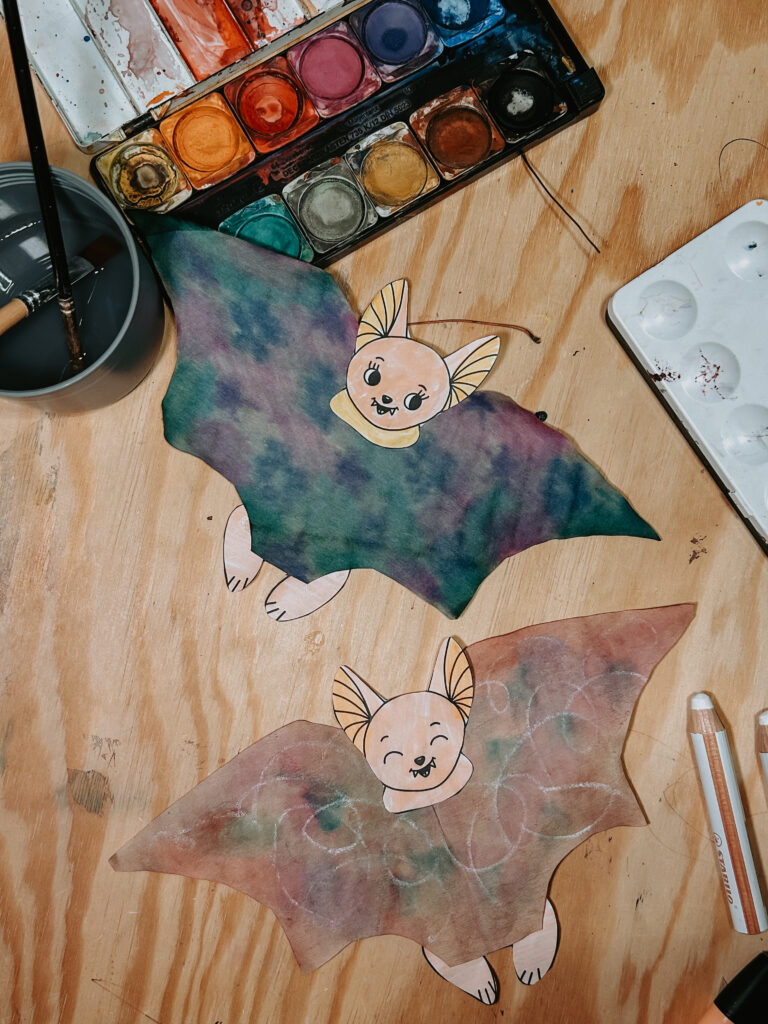 Fledermaus aus Kaffeefiltern